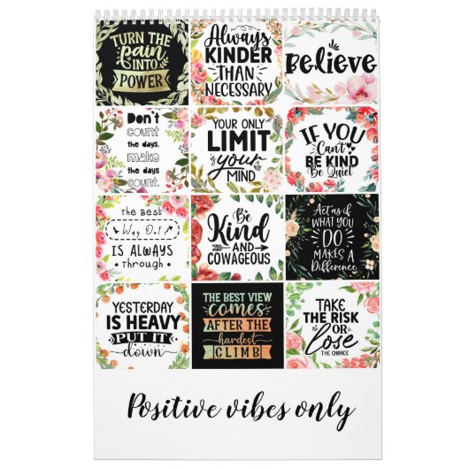 Alleen positieve vibes kalender (Hoes)