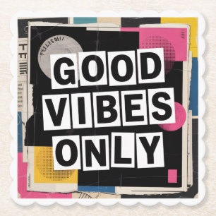 Alleen Positieve Vibes Kartonnen Onderzetters