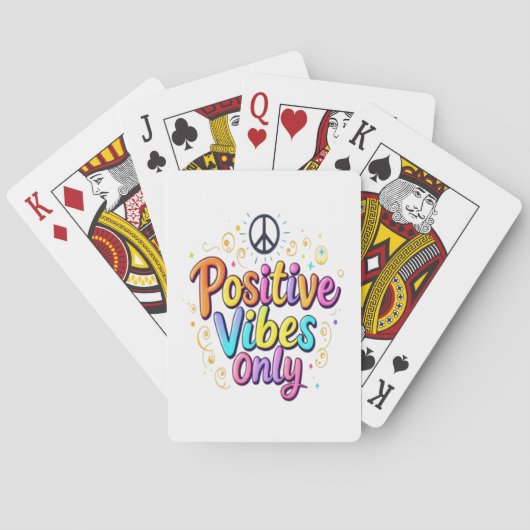 Alleen positieve vibes - kleurrijk bemoedigend ont pokerkaarten (Achterkant)