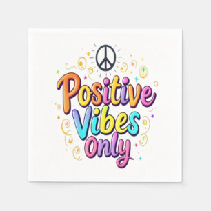 Alleen positieve vibes - kleurrijk bemoedigend ont servet