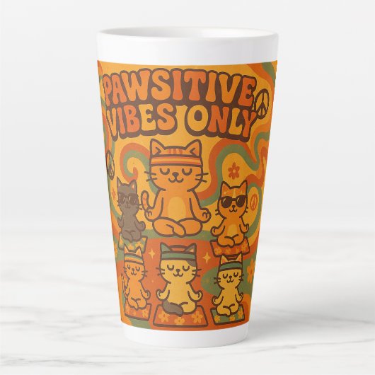 Alleen Positieve Vibes Latte Mok (Voorkant)