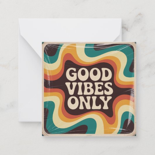 Alleen Positieve Vibes Notitiekaartje (Voorkant)