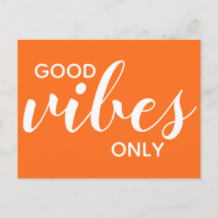 Alleen positieve vibes Oranje bevestiging Briefkaart