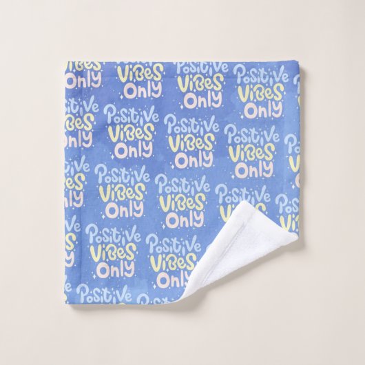 Alleen positieve vibraties bad handdoek (Wasdoekje)