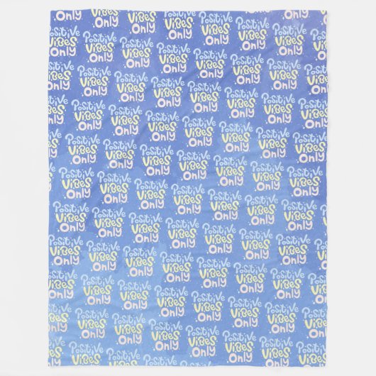 Alleen positieve vibraties fleece deken (Voorkant)
