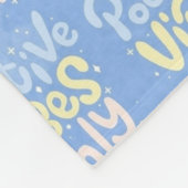 Alleen positieve vibraties fleece deken (Hoek)