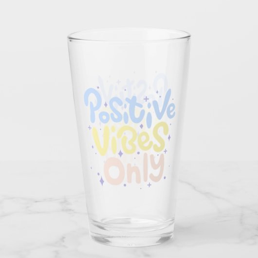 Alleen positieve vibraties glas (Voorkant)