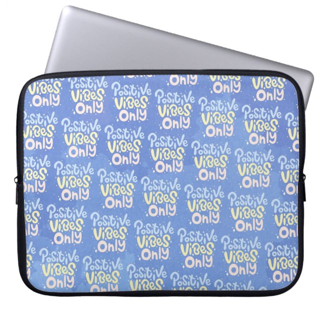Alleen positieve vibraties laptop sleeve (Voorkant)