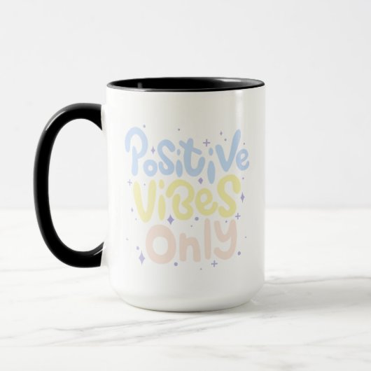 Alleen positieve vibraties mok (Links)