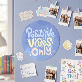 Alleen positieve vibraties ronde sticker