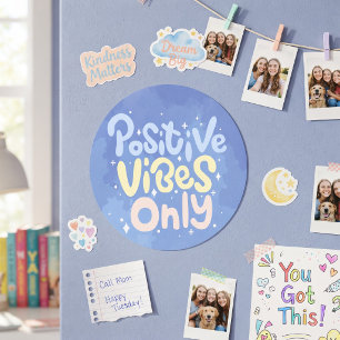 Alleen positieve vibraties ronde sticker