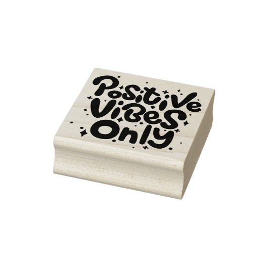 Alleen positieve vibraties rubberstempel (Stempel)