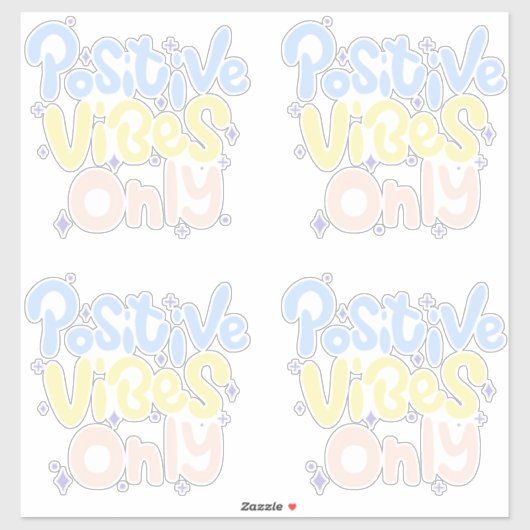 Alleen positieve vibraties sticker (Vel)