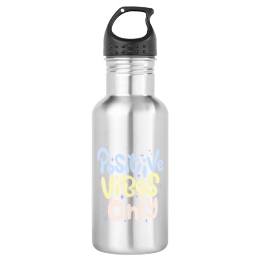 Alleen positieve vibraties waterfles (Voorkant)