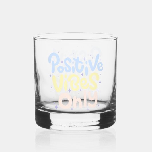 Alleen positieve vibraties whisky glas (Voorkant)