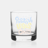 Alleen positieve vibraties whisky glas (Achterkant)