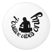 Alleen positieve virussen Citaat & Meditation Yoga Keramische Knop (Voorkant)