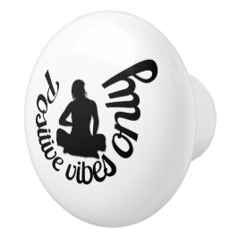 Alleen positieve virussen Citaat & Meditation Yoga Keramische Knop