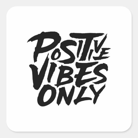 Alleen positieve virussen vierkante sticker (Voorkant)