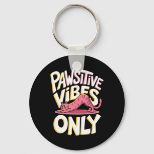 Alleen Pozitieve Katten Yoga Sleutelhanger