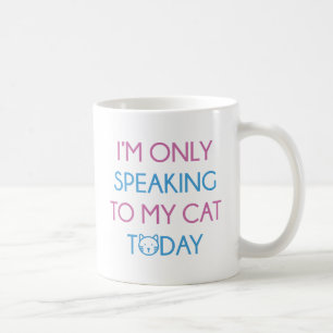 Alleen praten met mijn kat koffiemok
