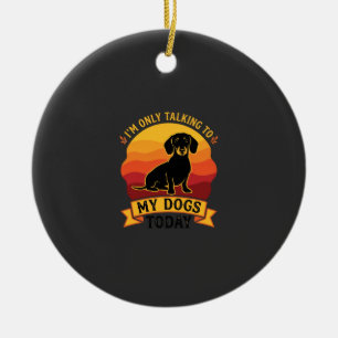 Alleen pratende honden vandaag Hond Zon Keramisch Ornament