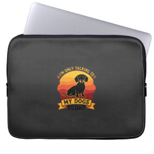 Alleen pratende honden vandaag Hond Zon Laptop Sleeve