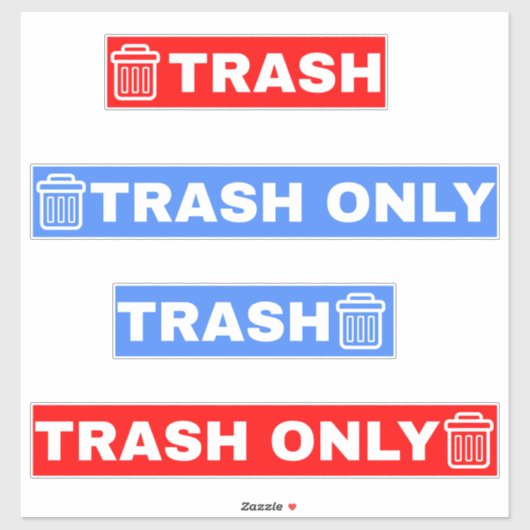 Alleen prullenbak sticker (Vel)