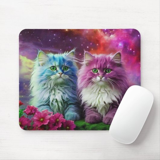 alleen purple cat mouse pad designed for cat lover muismat (Met muis)