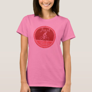 Alleen Rde roze snijas van de verf voor fietsers v T-shirt