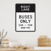 Alleen rechterlinkerbus poster (Keuken)