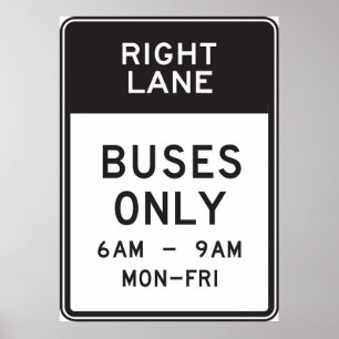 Alleen rechterlinkerbus poster