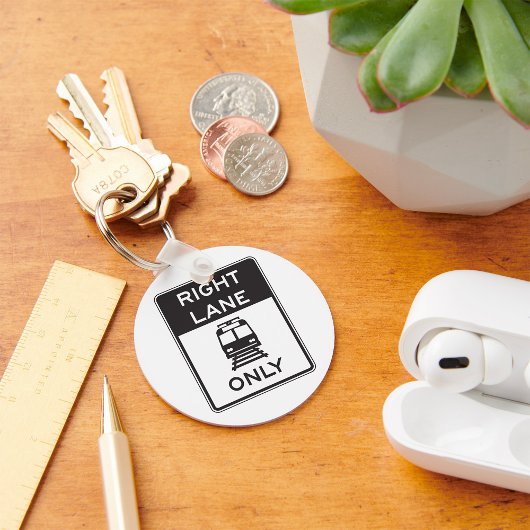 Alleen rechterspoor sleutelhanger