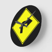 Alleen rechtsaf slaan ronde klok (Hoek)