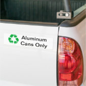 alleen recyclen aluminium blikken bumpersticker (Op Truck)