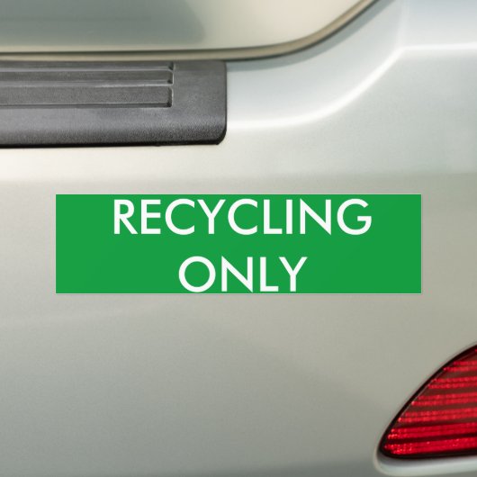 ALLEEN RECYCLING BUMPERSTICKER (Op auto)