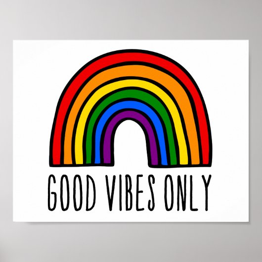 Alleen regenbooggoede vibes poster (Voorkant)