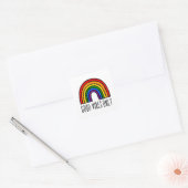 Alleen regenbooggoede vibes vierkante sticker (Envelop)
