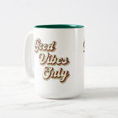 Alleen Retro Good Vibes -  Tweekleurige Koffiemok (Voorkant links)