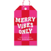 Alleen Retro Merry Vibes | Checker roze en rood