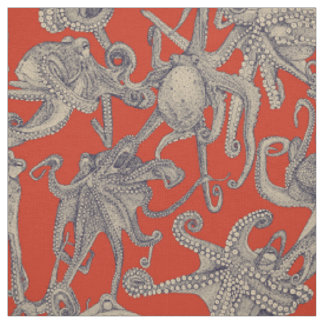 alleen retro octopussen stof