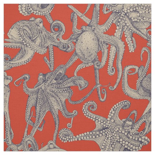 alleen retro octopussen stof (Swatch)