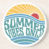 Alleen Retro Summer Vibes Zandsteen Onderzetter (Voorkant)