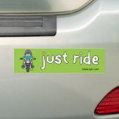 Alleen Ride Bumpersticker (Op auto)