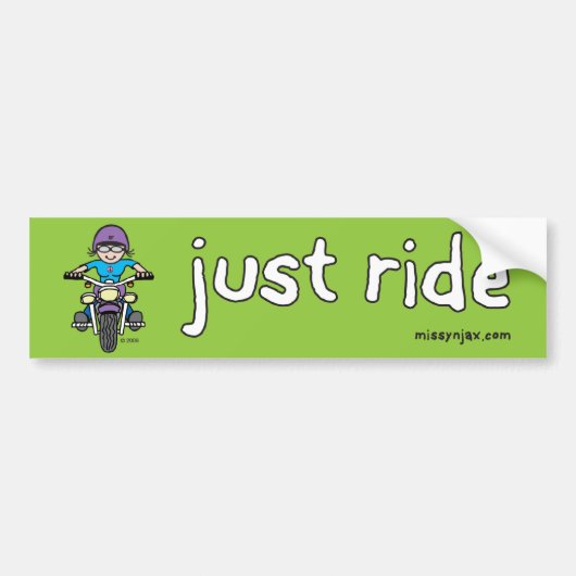 Alleen Ride Bumpersticker (Voorkant)
