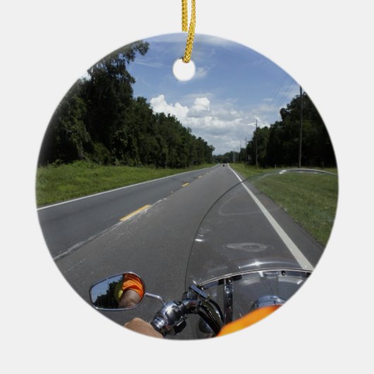 Alleen Ride Keramisch Ornament (Voorkant)