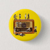 Alleen Rock & Roll Ronde Button 3,2 Cm (Voorkant)