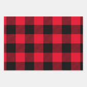 Alleen rode en zwarte buffelkerst inpakpapier vel (Voorkant)