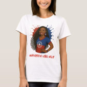 Alleen rode, witte en blauwe Juneteenth Vibes T-shirt (Voorkant)