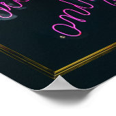 Alleen roze lampjes esthetisch Typografisch Poster (Hoek)